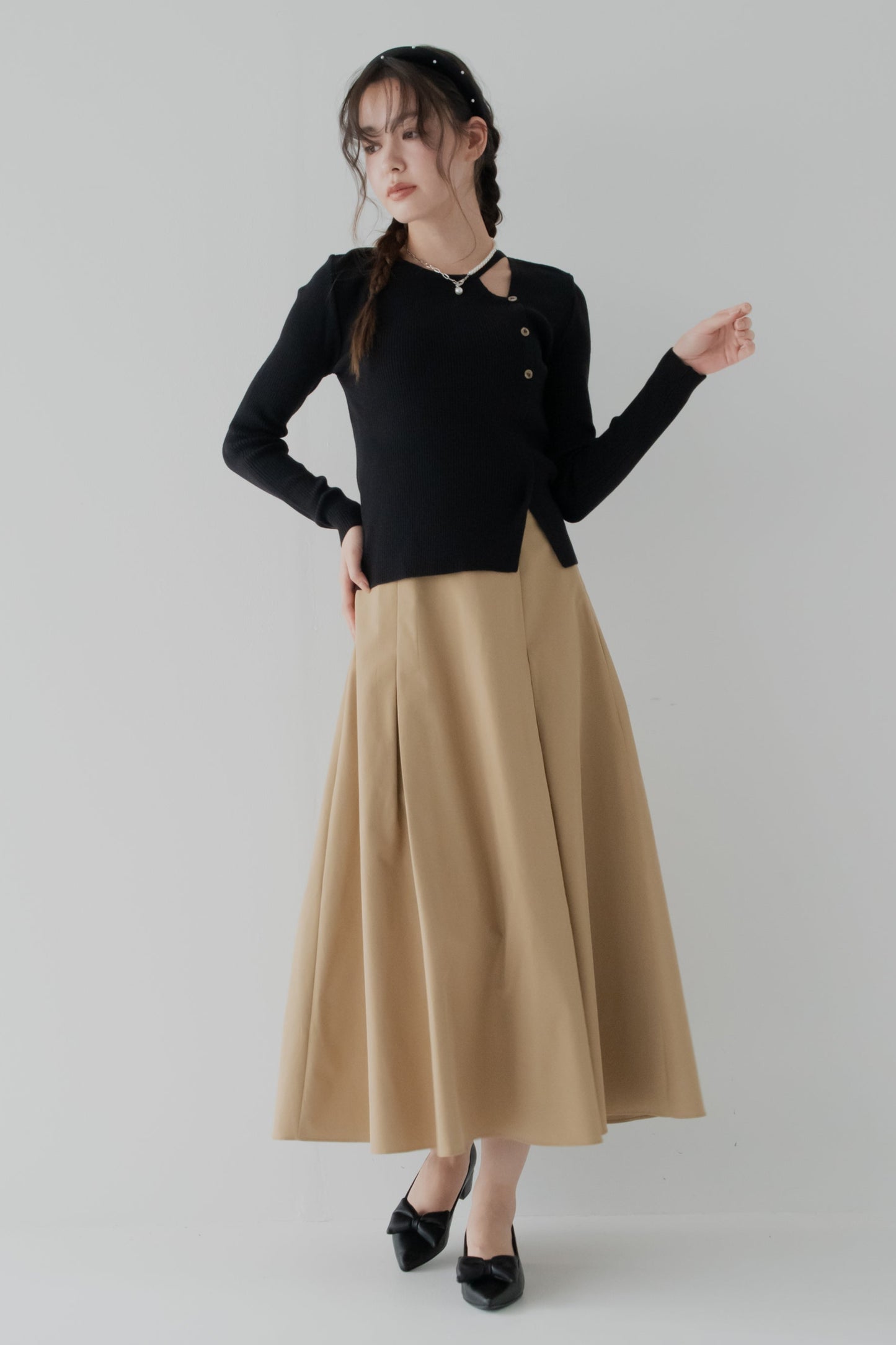 グレイスラインフレアスカート